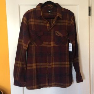 Men’s burgundy thick flannel